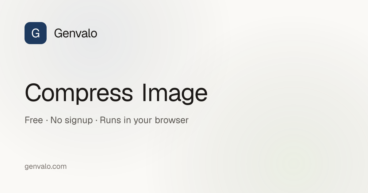 Compress Image — Reduce Image File Size Free | Genvalo